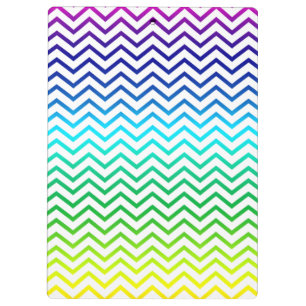 Carpeta De Pinza Zigzag del modelo del arco iris de Chevron