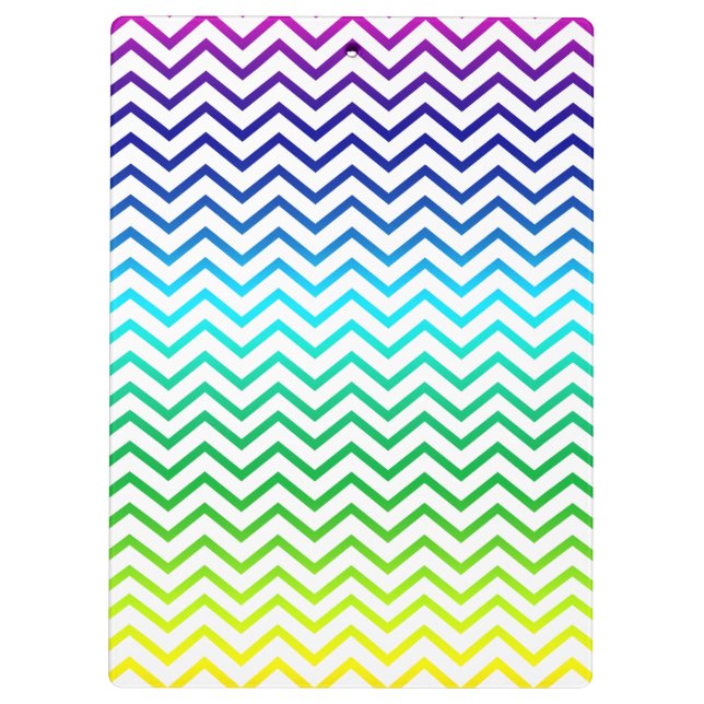Carpeta De Pinza Zigzag del modelo del arco iris de Chevron (Reverso)