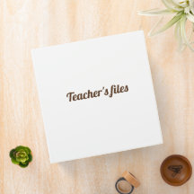 Carpeta del Binder de paquetes de cuidado del prof