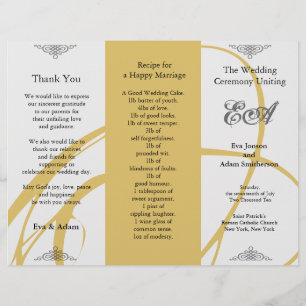 Carpeta del programa de bodas Twirl Amber Gray