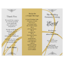 Carpeta del programa de bodas Twirl Amber Gray