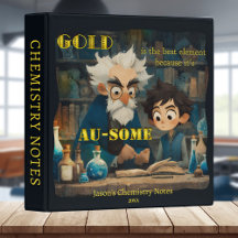 Carpeta divertida de química de dibujos animados p