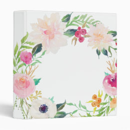 Carpeta floral moderna del blanco de la guirnalda