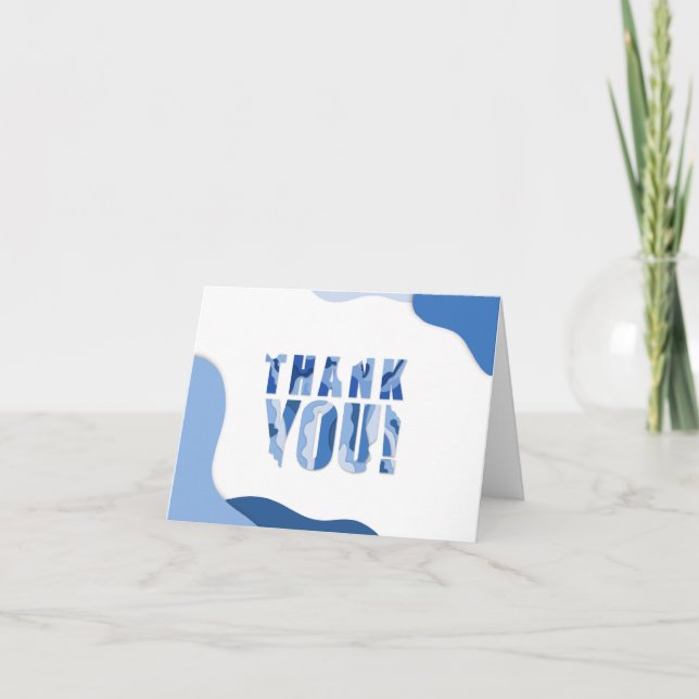 Carpeta Gracias tarjeta - Azul (Anverso)
