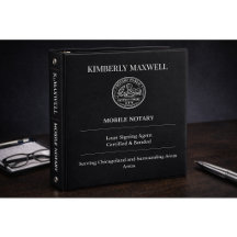 Carpeta Notarial Personalizada Negro Blanco Minima