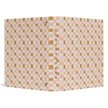 Carpeta Personalizada Geométrica Rosa Marrón Beige