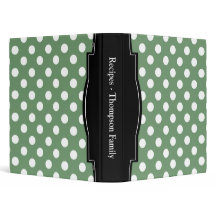 Carpeta personalizada lunar de la receta del verde