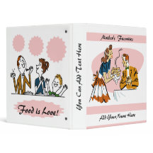 Carpeta retra personalizada de la receta de la