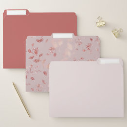 Carpetas de archivos coloreadas rosa de Rubor 3 co