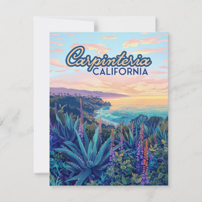 Carpinteria California Santa Barbara Ventura Card (Anverso)