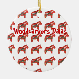 Carpintería de madera Dala Ornamento de Caballo