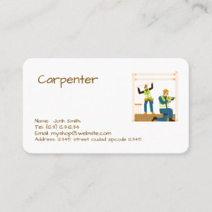 carpintería servicios tarjeta de visita editable