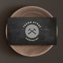 Carpintería y tarjeta de presentación para la cons