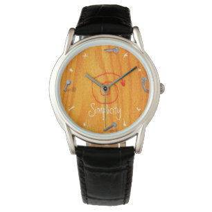 Carpintero de madera protector de la corona reloj