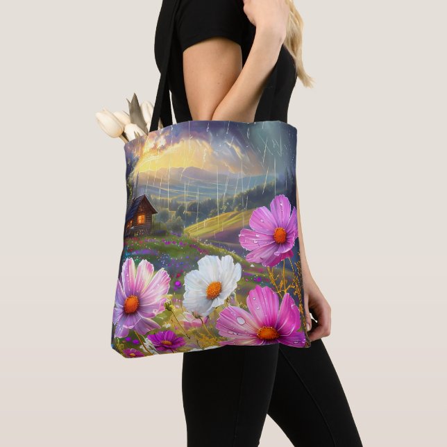 Carrera artística: Bolsa de tela floral (Detalle)