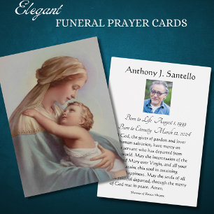 Carrera católica María Memoria Oración Santa Tarje