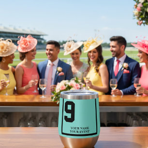Carrera de caballos turquesa 9 Derby personalizado