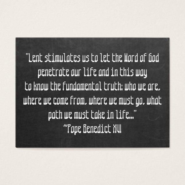 Carrera de Chalkboard significa Papa Benedicto XVI (Frente)