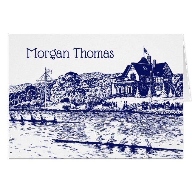 Carrera De Flores De Tripulación Con Boathouse Blu (Anverso (Horizontal))