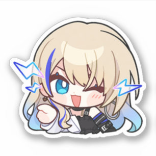Carrera de Honkai Star Rail Chibi Serval Pegatina