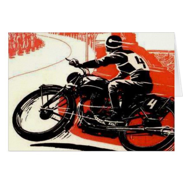 Carrera de motocicleta de Vintage (Anverso (Horizontal))