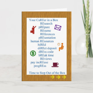 Carrera del retiro en una tarjeta de felicitación