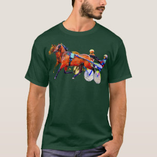 Carrera deportiva de caballos y camiseta con Carre