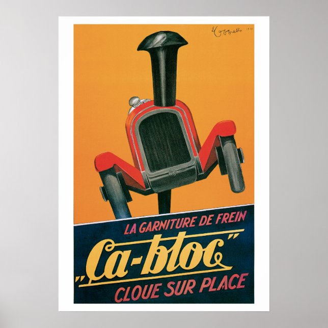 Carreras de bloque Ca" Auto Poster de impresión de (Frente)
