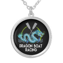 Carreras de bote Blue Dragon collar plateado