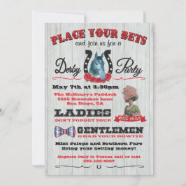Carreras de caballo Derby Fiesta Invitación Poster