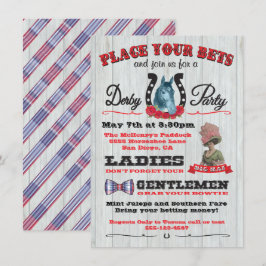 Carreras de caballo Derby Fiesta Invitación Poster