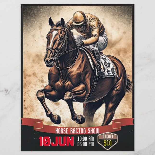Carreras de caballos Show Flyer v.1 (Frente)