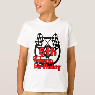 Carreras de coche 5 camisetas de cumpleaños y rega