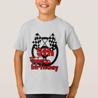 Carreras de coche 5 camisetas de cumpleaños y rega