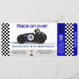 Carreras de invitación de cumpleaños tema de coche