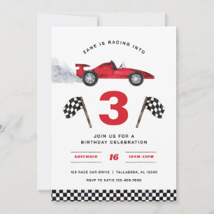 Carreras en 3 invitaciones por cumpleaños