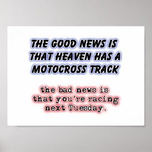 Carreras en el Cielo Póster de Motocross de Bicicl
