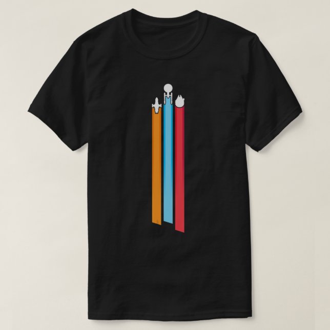 Carreras espacial Stripes Camiseta de camiseta div (Diseño del anverso)