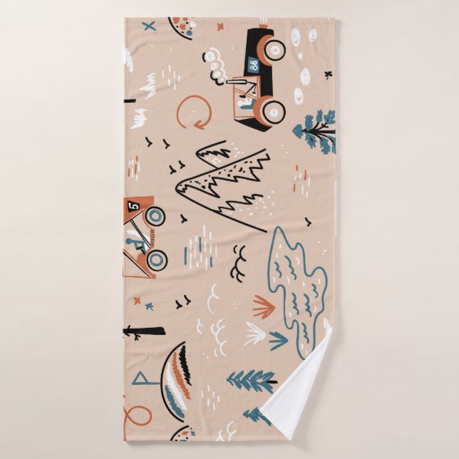 Carreras fuera de carretera, sin costura. (Toalla de baño)