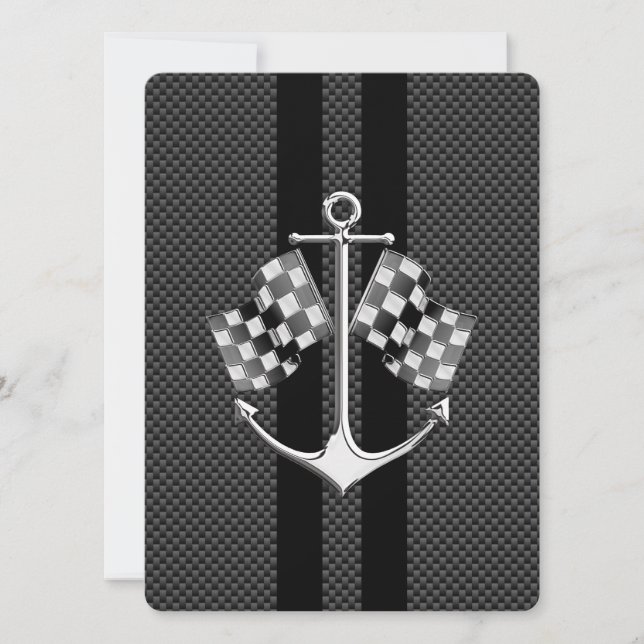 Carreras náutica en el estilo de la fibra de carbo (Anverso)