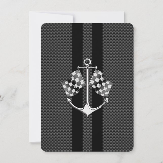 Carreras náutica en el estilo de la fibra de carbo (Anverso)