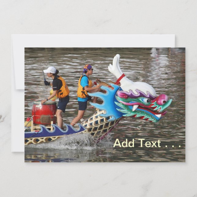 Carreras tradicional de botes dragones a lo largo  (Anverso)