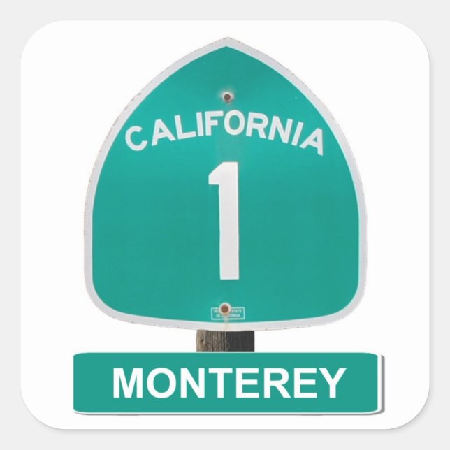 Carretera 1 de Monterey Pegatinas (Anverso)