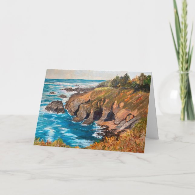 Carretera costera en la tarjeta de felicitación Ga (Anverso)