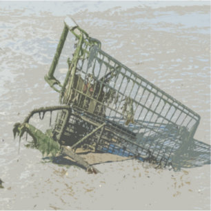 Carretera de compras en pegatina de barro