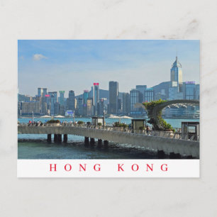 Carretera de Hong Kong y postal con vista al horiz