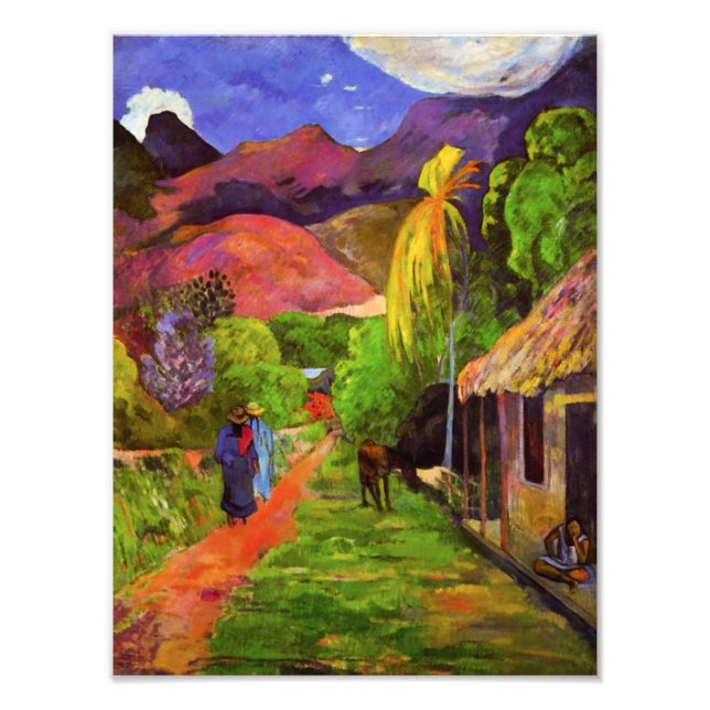 Carretera Gauguin en Tahiti, foto impresa (Frente)