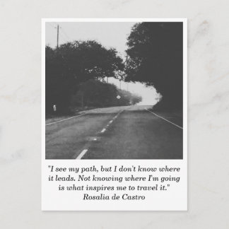 Carretera hacia ninguna postal