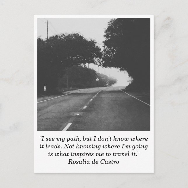 Carretera hacia ninguna postal (Anverso)