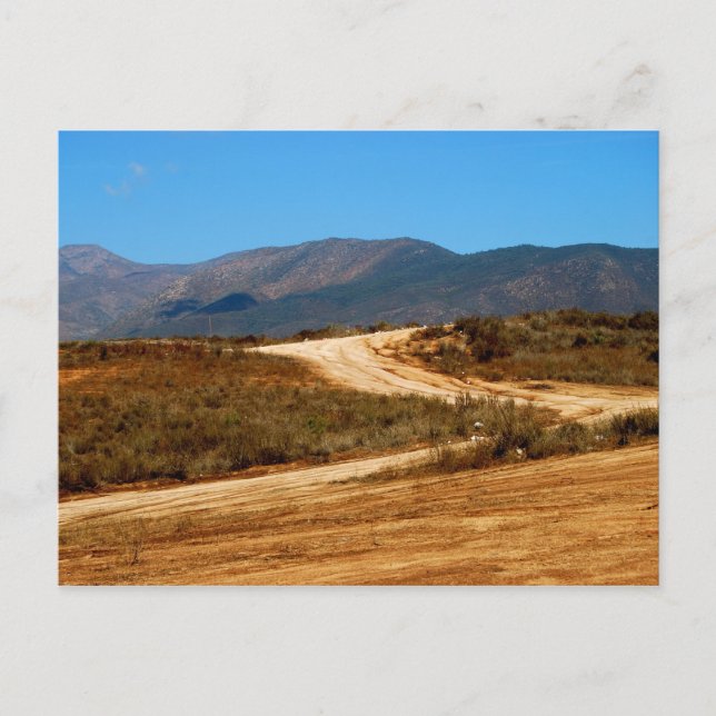 Carretera hacia ninguna postal (Anverso)